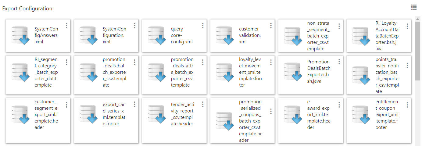 Export Configuration
