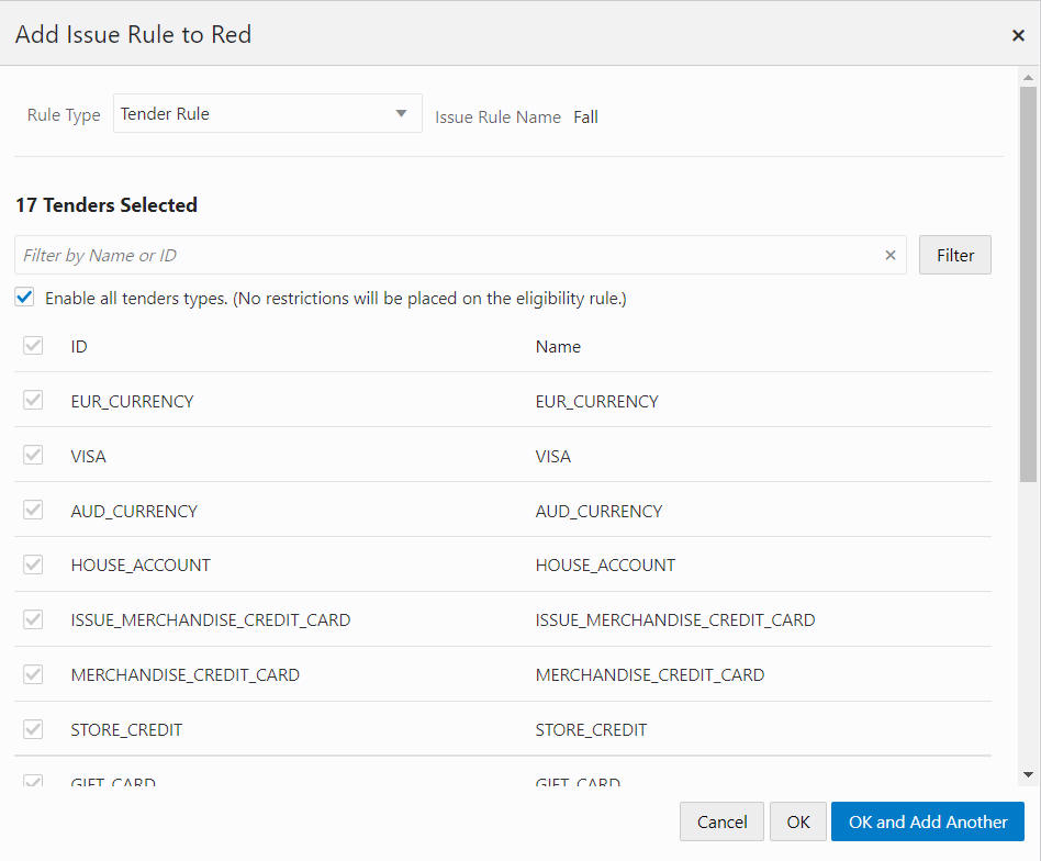 Tender Rule