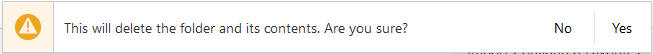 Delete Folder - Warning