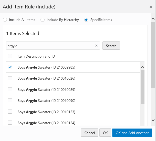 This figure shows the Add Gift Item