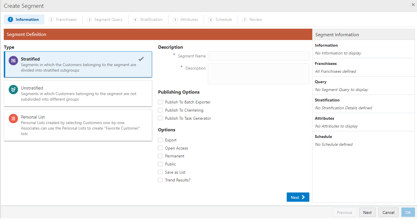 This figure shows the Information Tab