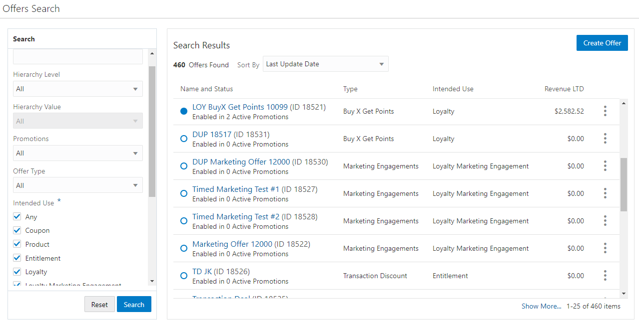 Offers Search Results