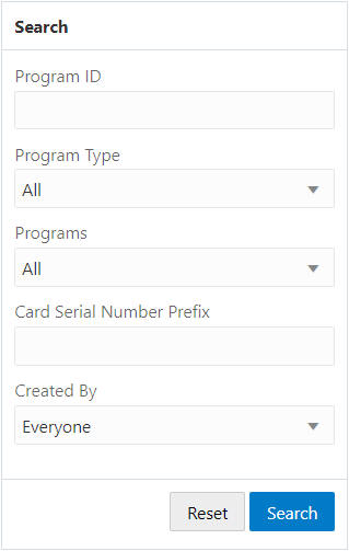 Advanced Program Search Window