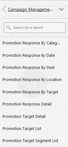 This figure shows the Report List This figure shows the Report List