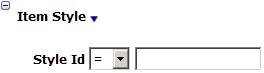 This figure shows the Item Style.