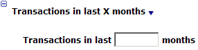 This figure shows the Transactions in Last X Months