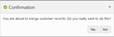 This figure shows the Confirmation message