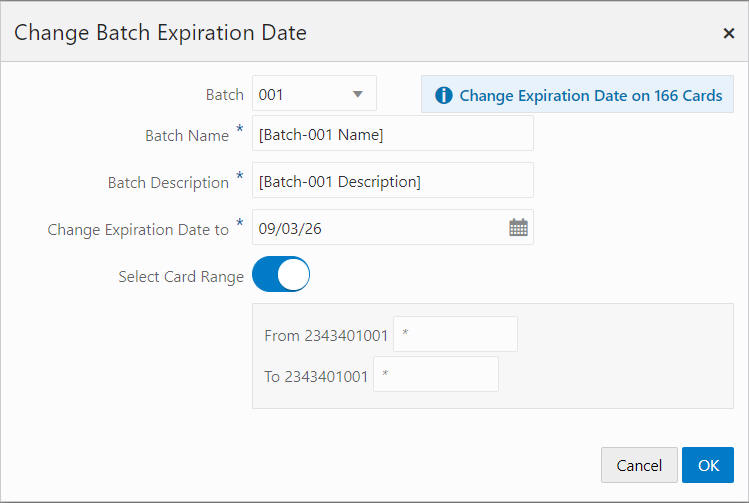 Change Batch Expiration Date