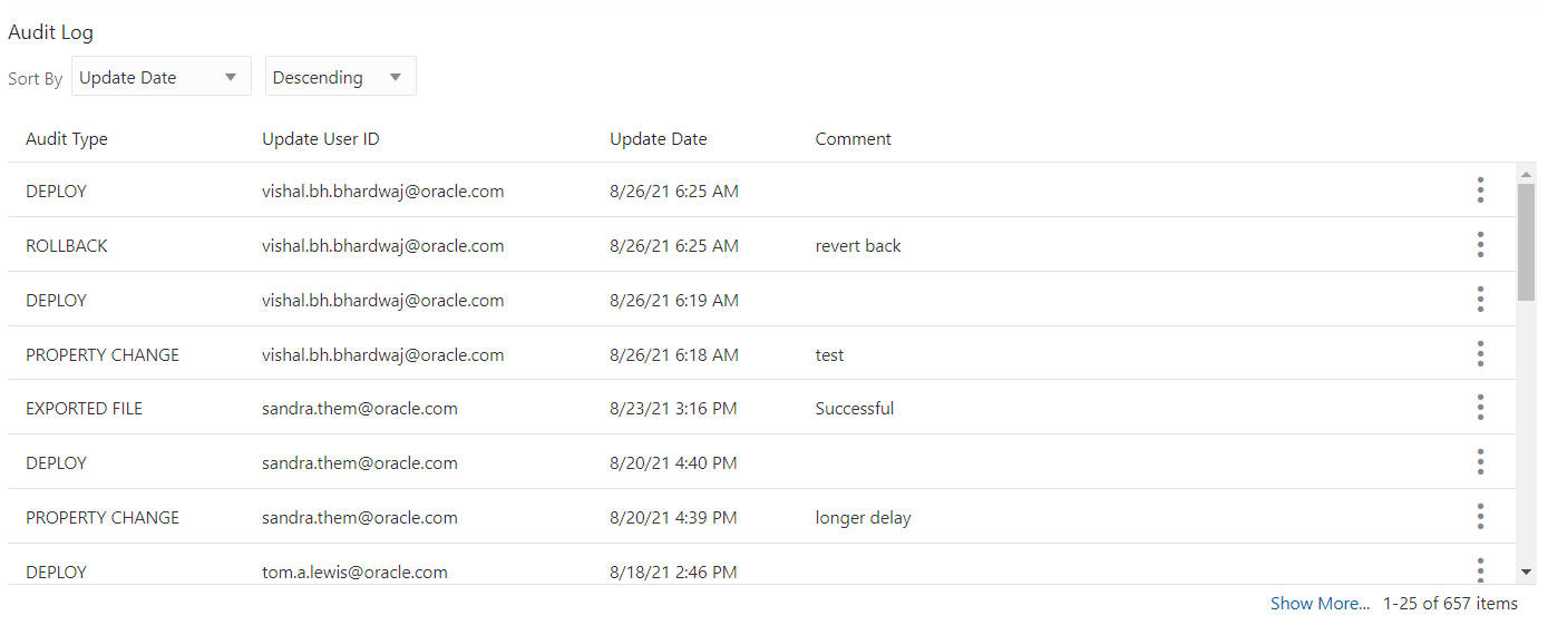 Audit Log