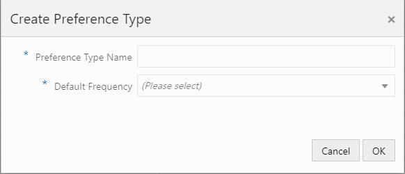 This figure shows the Create Preference Type