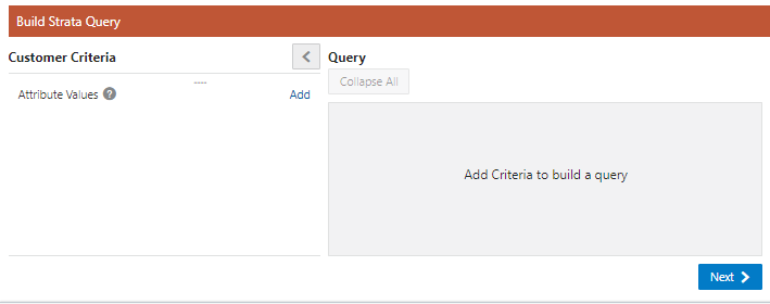 This field shows the Build Strata Query: Customer - Attributres