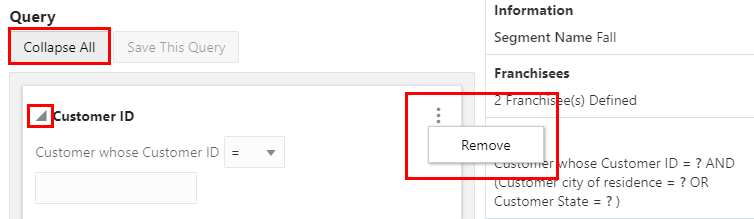 This figure shows Query Options