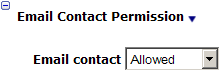 This figure shows the Email Contact Permission
