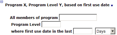 This figure shows the Program X, Program Y, Based on First Use Date