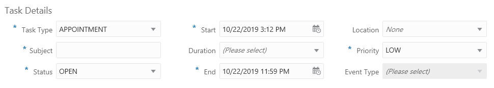 This figure shows the Task Details