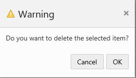 This figure shows the Warning message