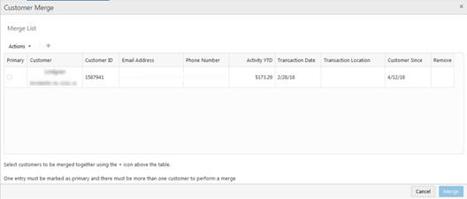 This figure shows the Customer Merge