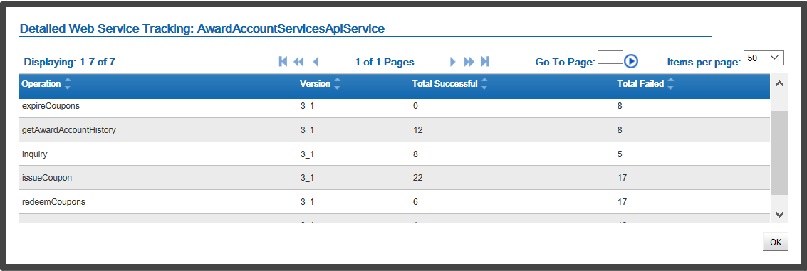 This image shows a detailed web service tracking window.