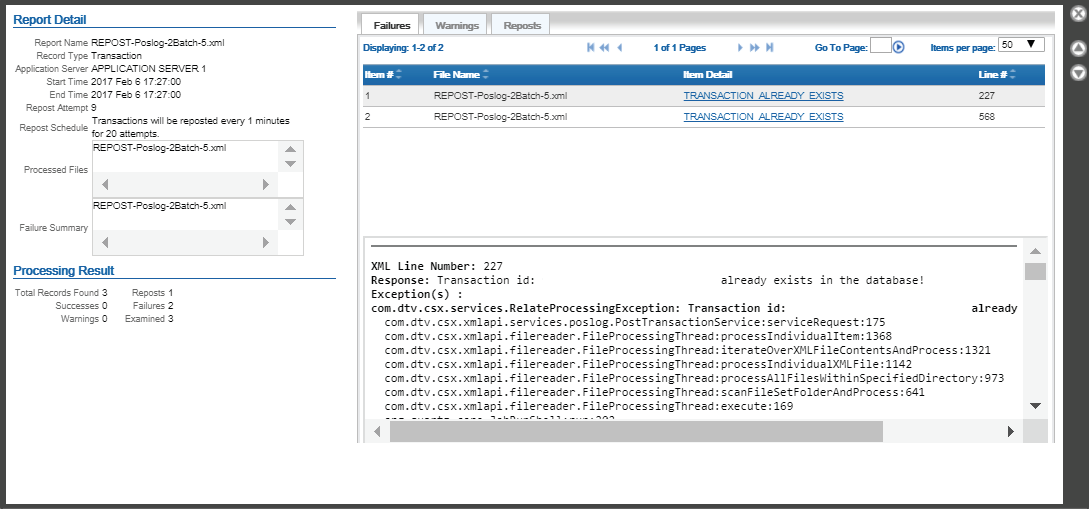 This image shows the Report Detail window. This image shows the Report Detail window.