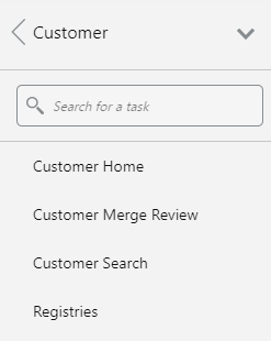 This figure is the Customer Task list. This figure is the Customer Task list.
