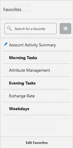 Nested Favorites - List View Nested Favorites - List View