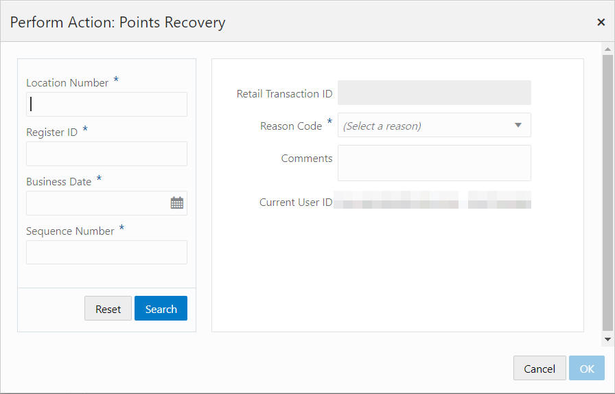 Perform Action: Points Recovery