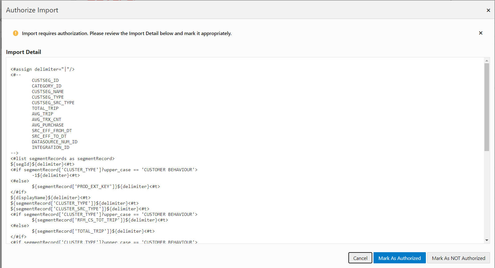 Authorize Import