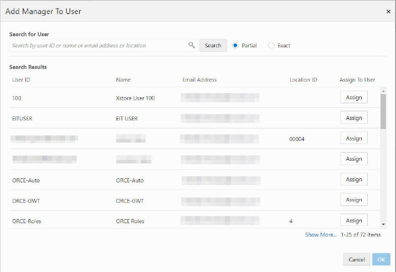 This figure shows the Search Results Grid