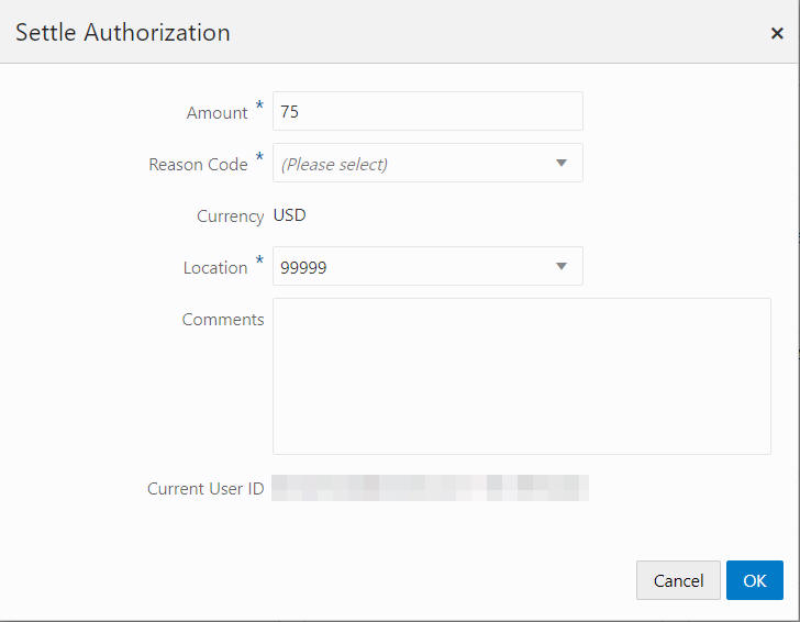 Settle Authorization