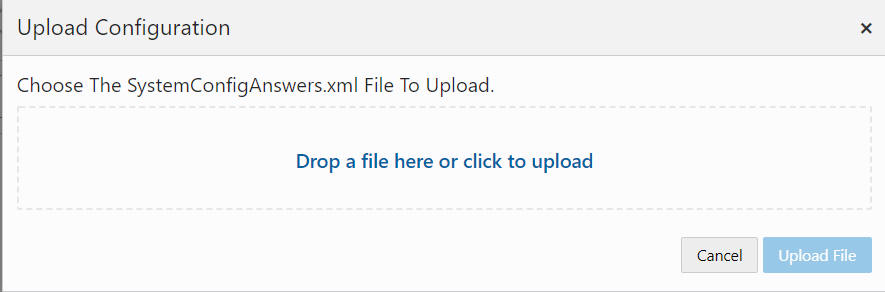 Upload Configuration