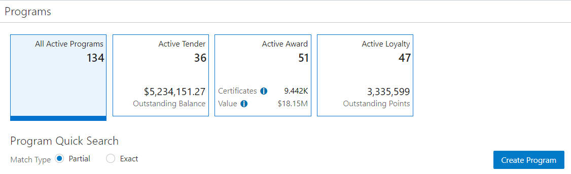 This figure shows the Program Home