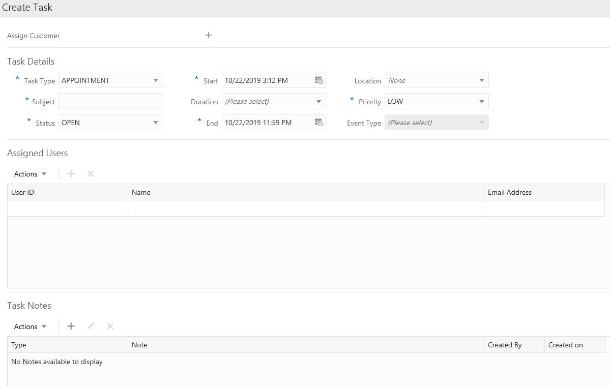 This figure shows the Edit Assigned Customer