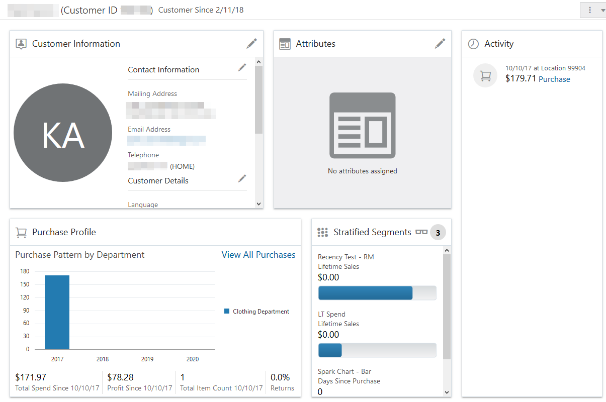 This figure shows the Customer Dashboard