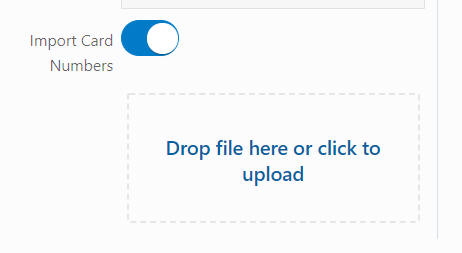 Import Card Numbers