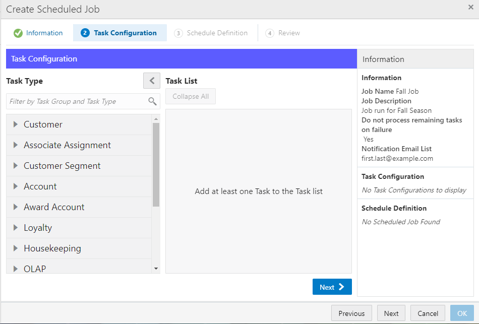 Task Configuration