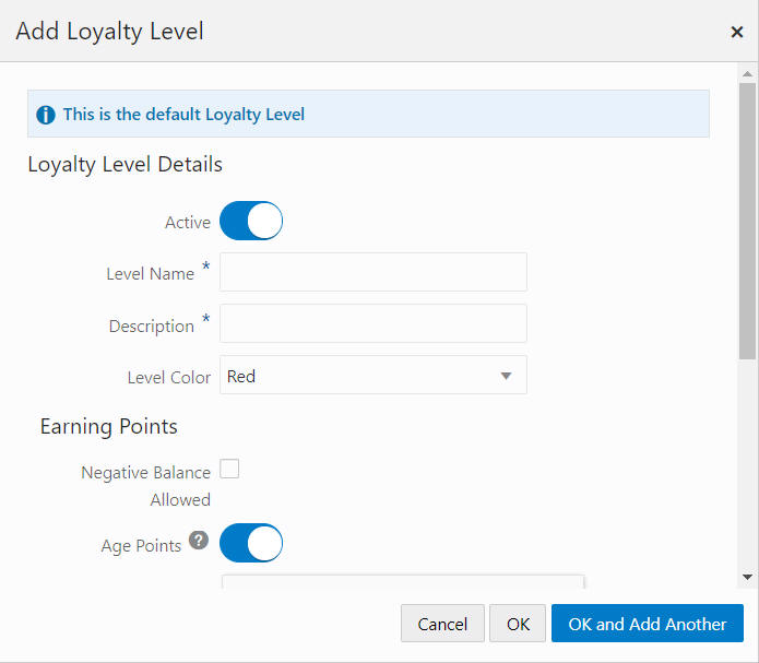 Loyalty Level Details