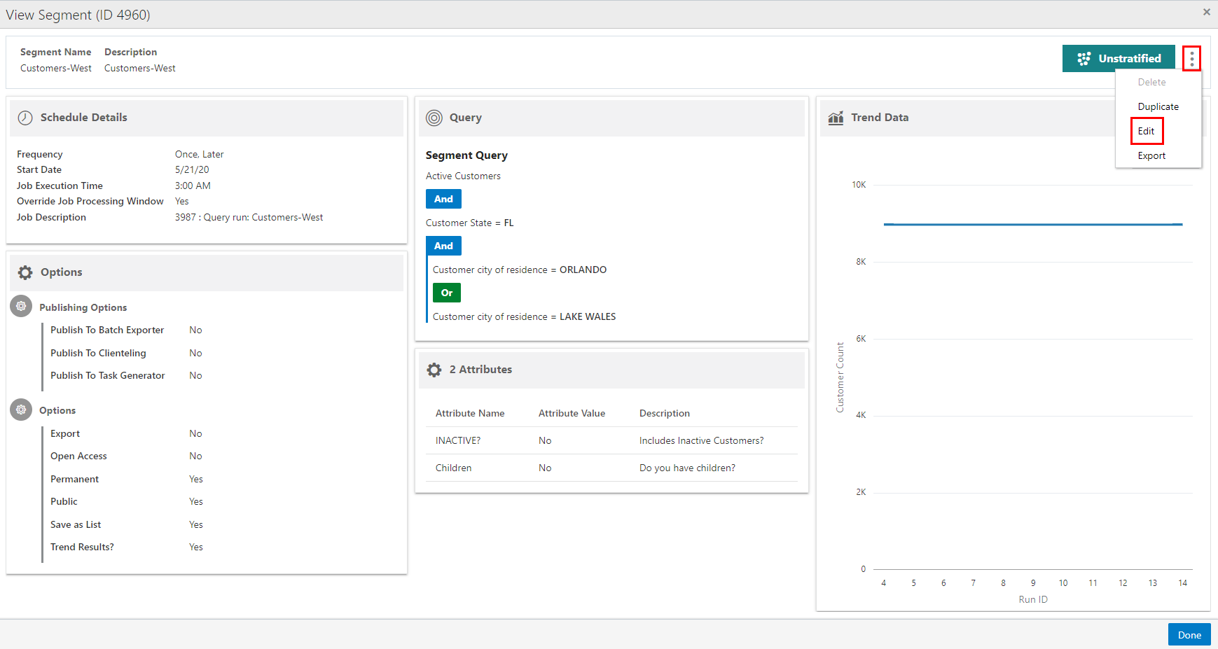 This figure shows the View Segment/Personal List - Edit.
