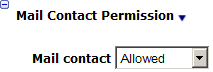 This figure shows the Mail Contact Permission This figure shows the Mail Contact Permission