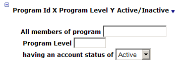This figure shows the Program Id X Program Level Y Active/Inactive This figure shows the Program Id X Program Level Y Active/Inactive