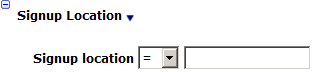 This figure shows the Signup Location This figure shows the Signup Location