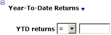 This figure shows the Year to Date Returns This figure shows the Year to Date Returns