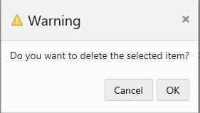 This figure shows the Warning message