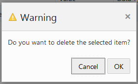 This figure shows the Warning Message