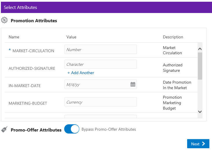 This figure shows the Select Attributes.