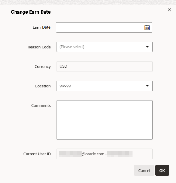 Change Earn Date