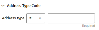 This figure shows the Address Type Code
