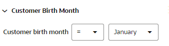 This figure shows the Customer Birth Month