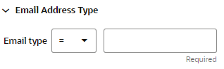 This figure shows the Email Address Type