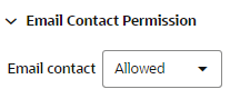 This figure shows the Email Contact Permission
