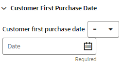 This figure shows the Customer First Purchase Date